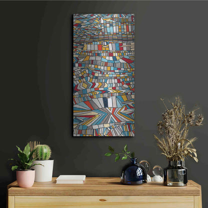 Luxe Metal Art 'Primary Grain II' by Nikki Galapon, Metal Wall Art,12x24
