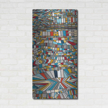 Luxe Metal Art 'Primary Grain II' by Nikki Galapon, Metal Wall Art,24x48