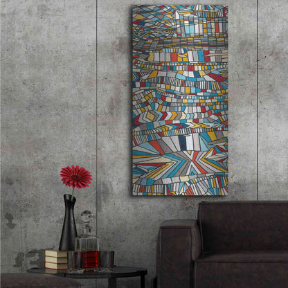 Luxe Metal Art 'Primary Grain II' by Nikki Galapon, Metal Wall Art,24x48
