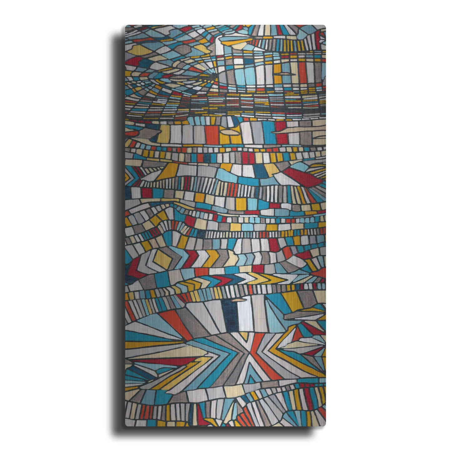 Luxe Metal Art 'Primary Grain II' by Nikki Galapon, Metal Wall Art
