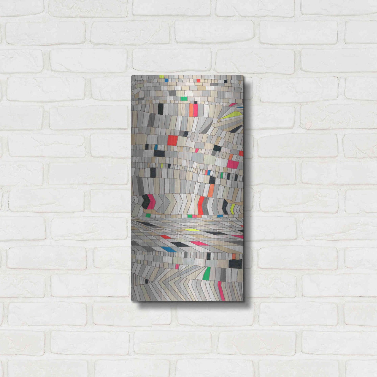 Luxe Metal Art 'Hifi Grain I' by Nikki Galapon, Metal Wall Art,12x24