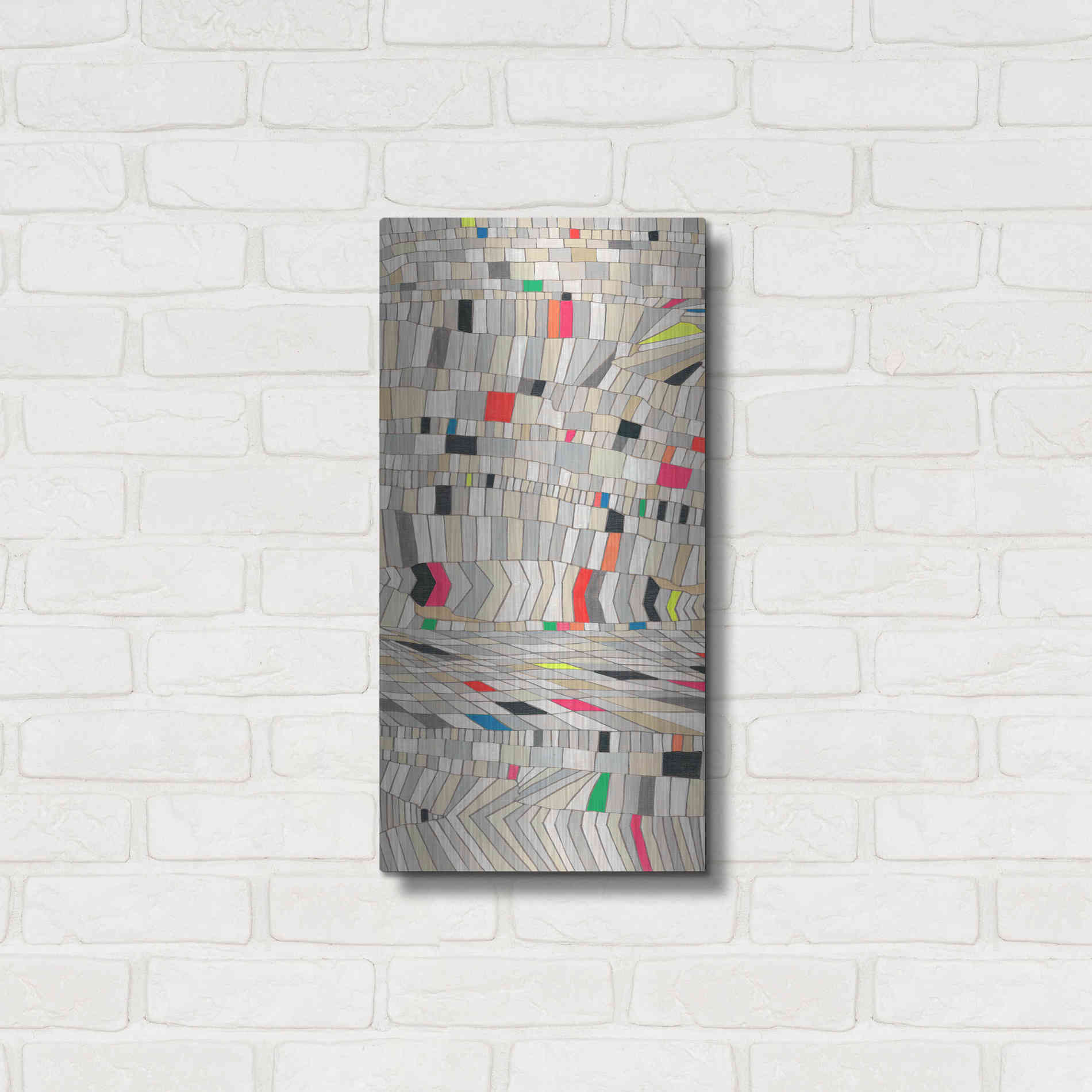 Luxe Metal Art 'Hifi Grain I' by Nikki Galapon, Metal Wall Art,12x24