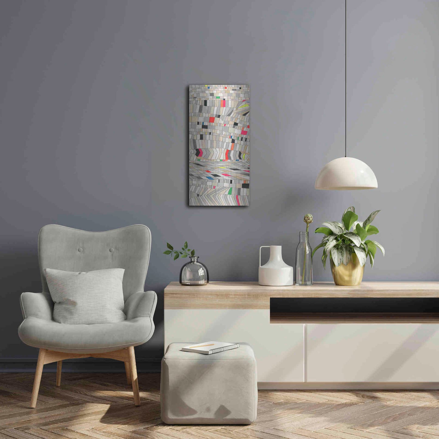 Luxe Metal Art 'Hifi Grain I' by Nikki Galapon, Metal Wall Art,12x24
