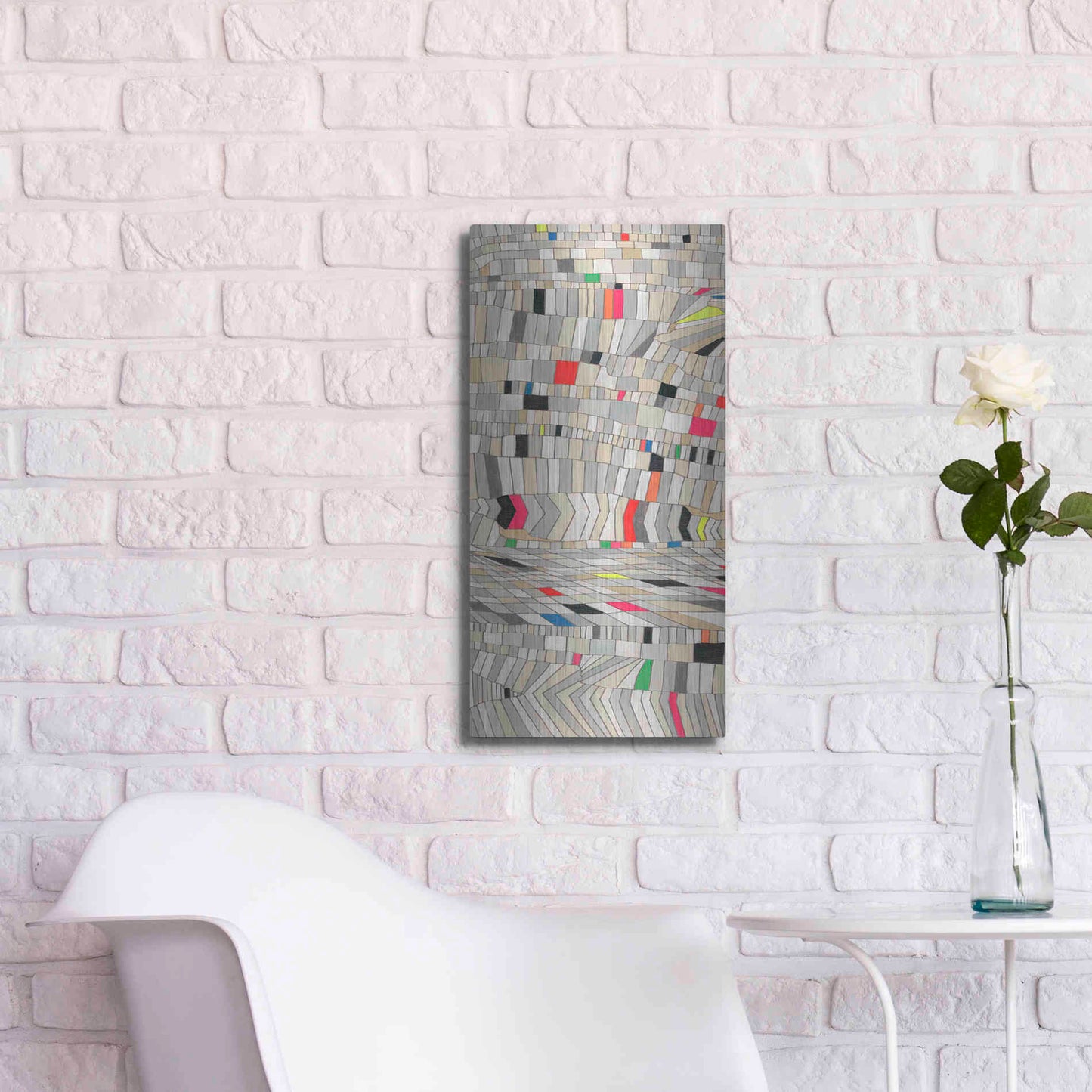 Luxe Metal Art 'Hifi Grain I' by Nikki Galapon, Metal Wall Art,12x24