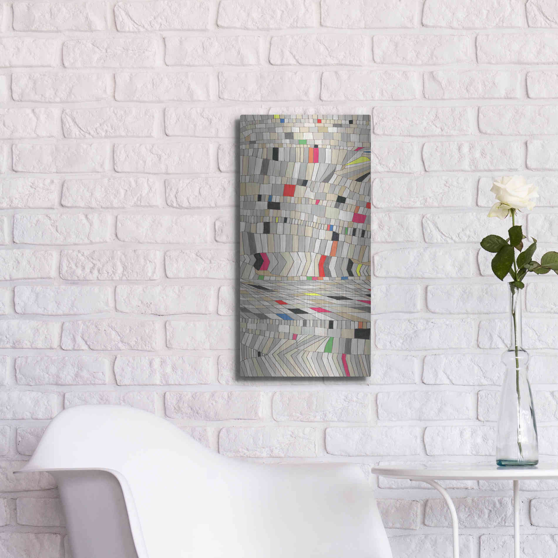 Luxe Metal Art 'Hifi Grain I' by Nikki Galapon, Metal Wall Art,12x24