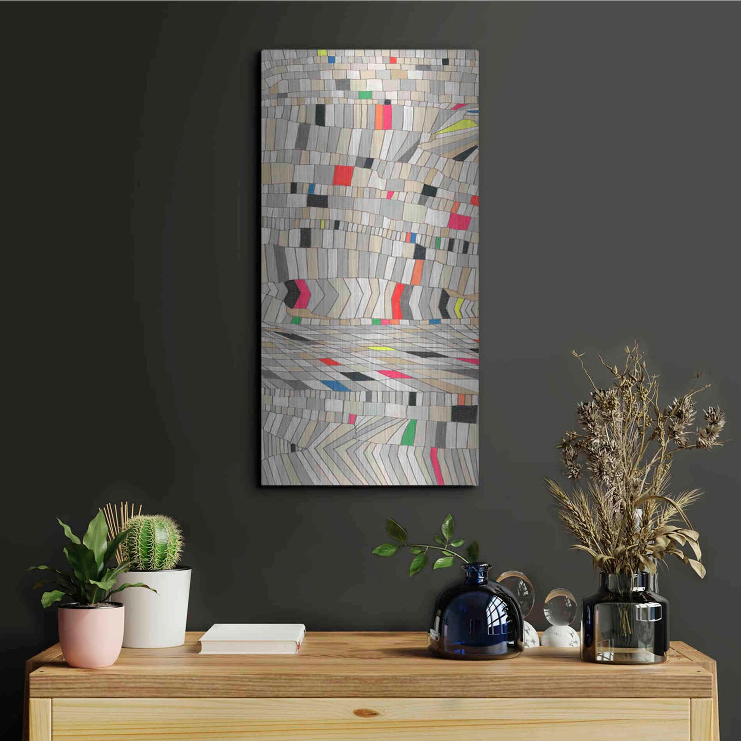 Luxe Metal Art 'Hifi Grain I' by Nikki Galapon, Metal Wall Art,12x24