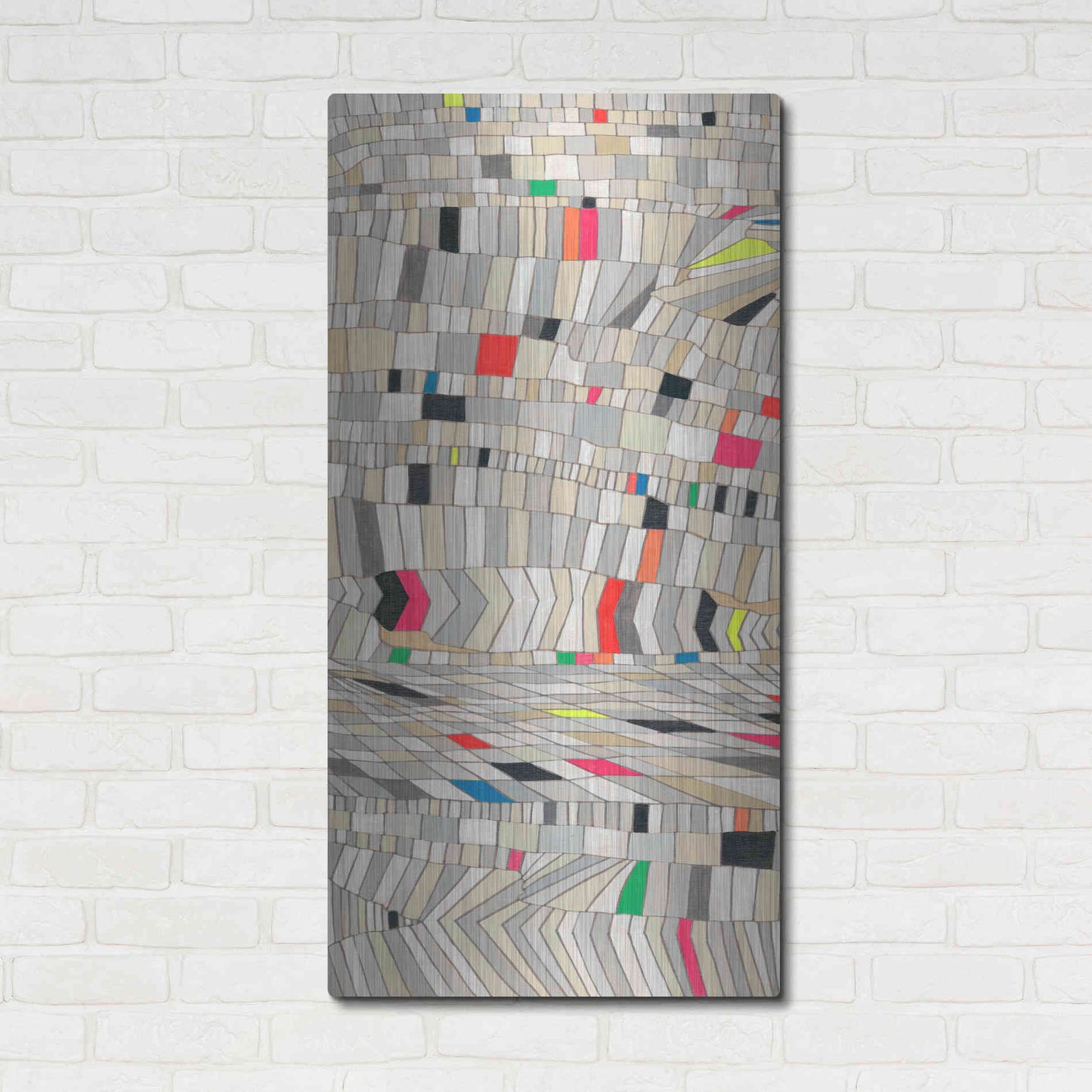Luxe Metal Art 'Hifi Grain I' by Nikki Galapon, Metal Wall Art,24x48