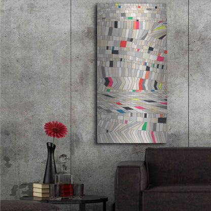 Luxe Metal Art 'Hifi Grain I' by Nikki Galapon, Metal Wall Art,24x48