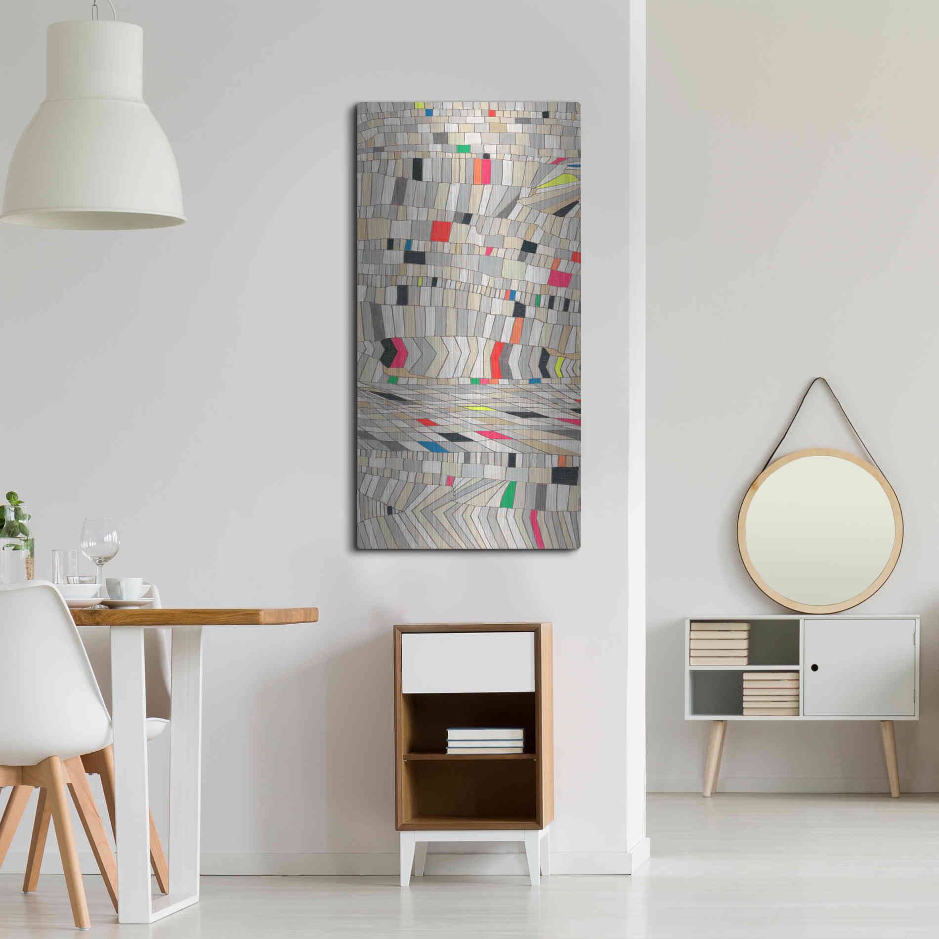 Luxe Metal Art 'Hifi Grain I' by Nikki Galapon, Metal Wall Art,24x48