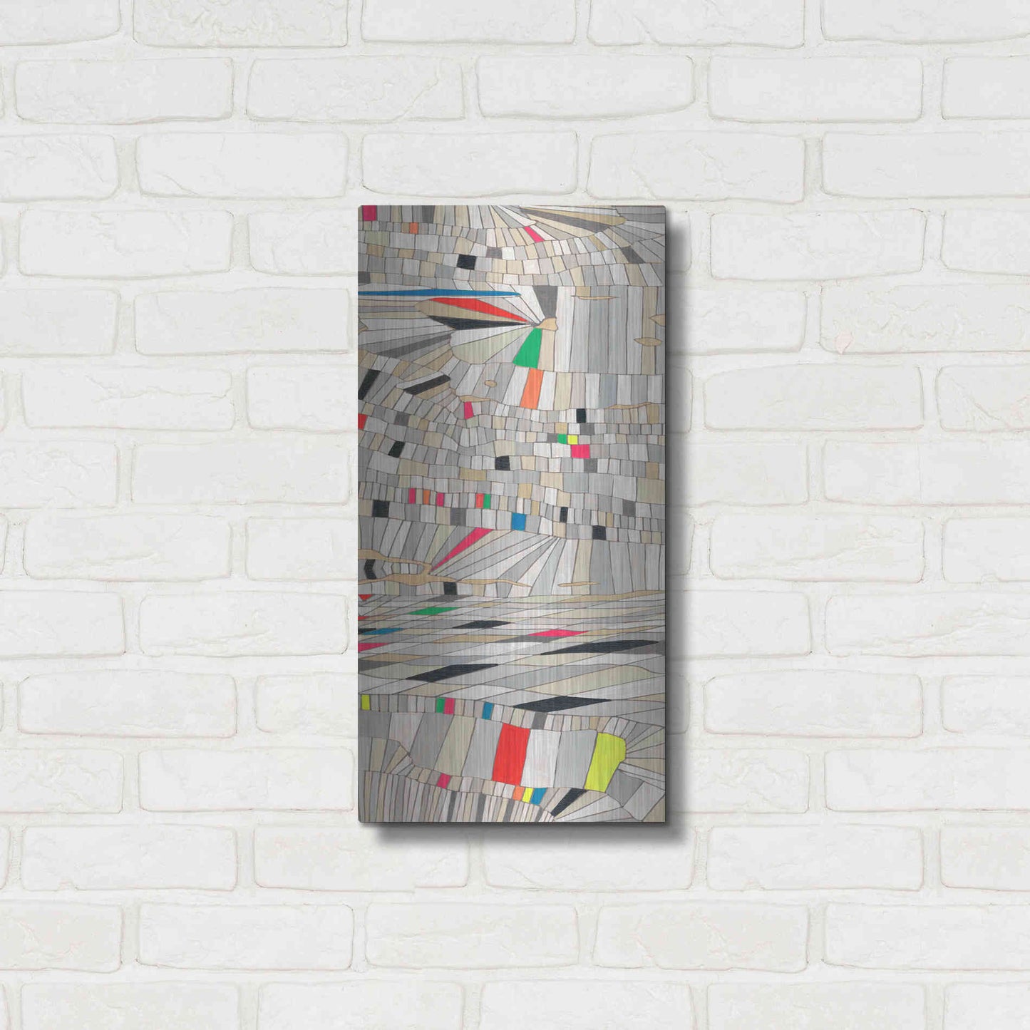Luxe Metal Art 'Hifi Grain II' by Nikki Galapon, Metal Wall Art,12x24