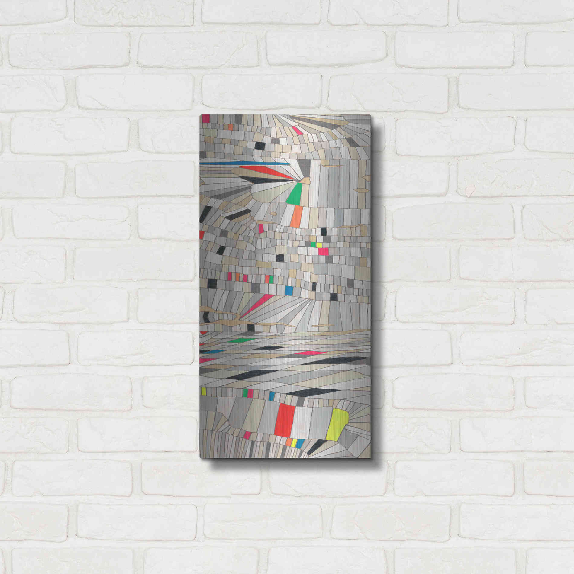 Luxe Metal Art 'Hifi Grain II' by Nikki Galapon, Metal Wall Art,12x24