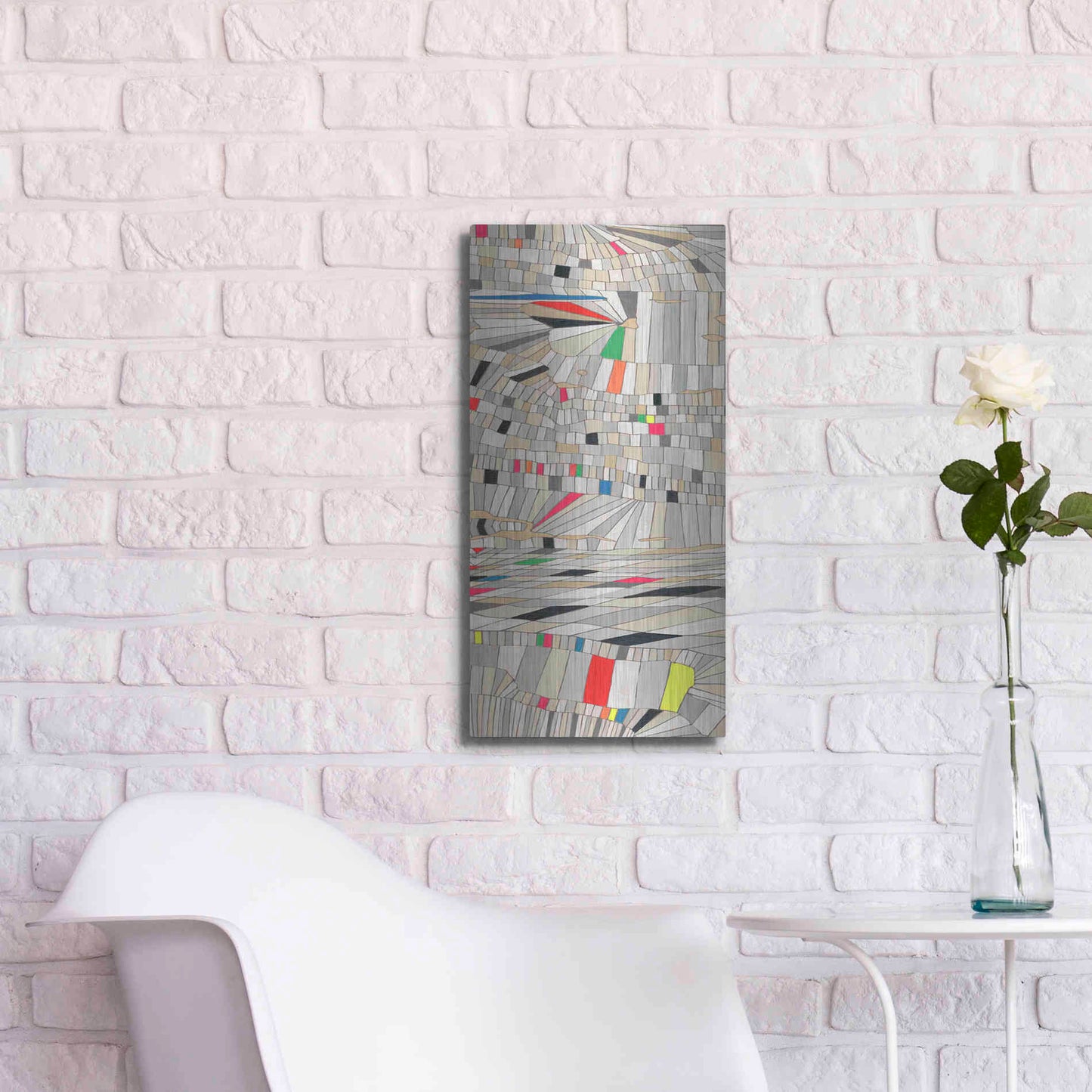 Luxe Metal Art 'Hifi Grain II' by Nikki Galapon, Metal Wall Art,12x24