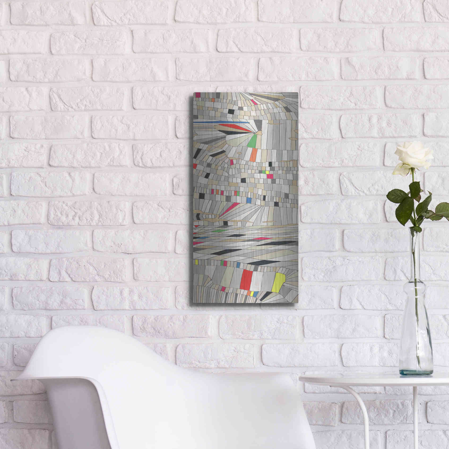 Luxe Metal Art 'Hifi Grain II' by Nikki Galapon, Metal Wall Art,12x24