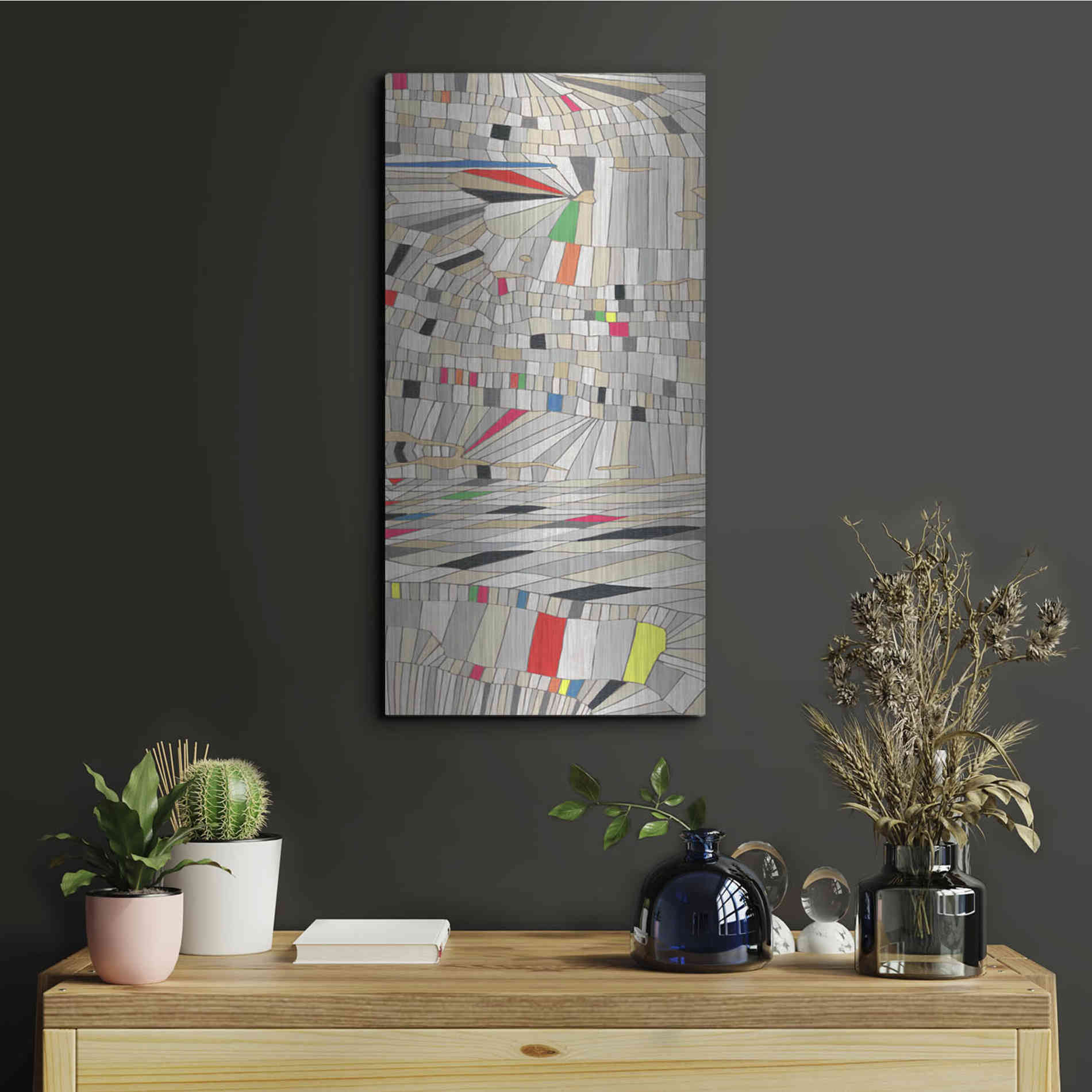 Luxe Metal Art 'Hifi Grain II' by Nikki Galapon, Metal Wall Art,12x24