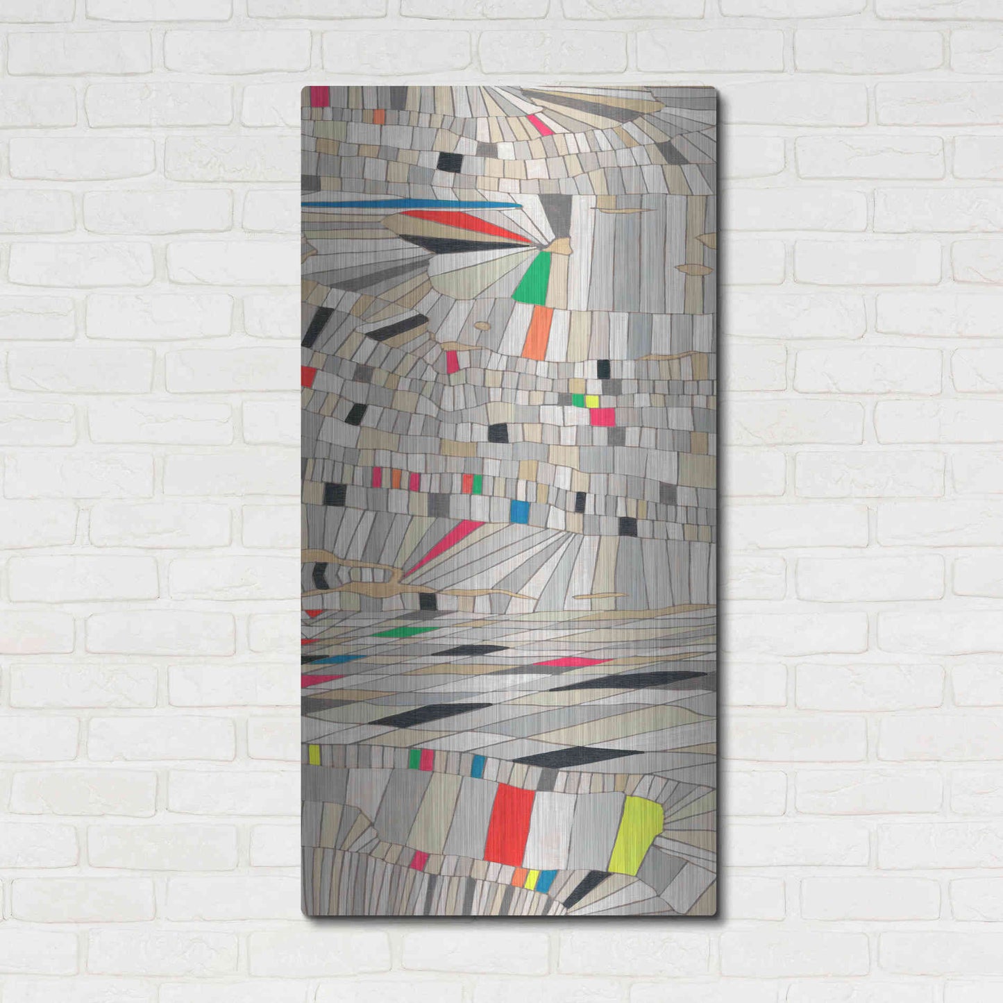 Luxe Metal Art 'Hifi Grain II' by Nikki Galapon, Metal Wall Art,24x48