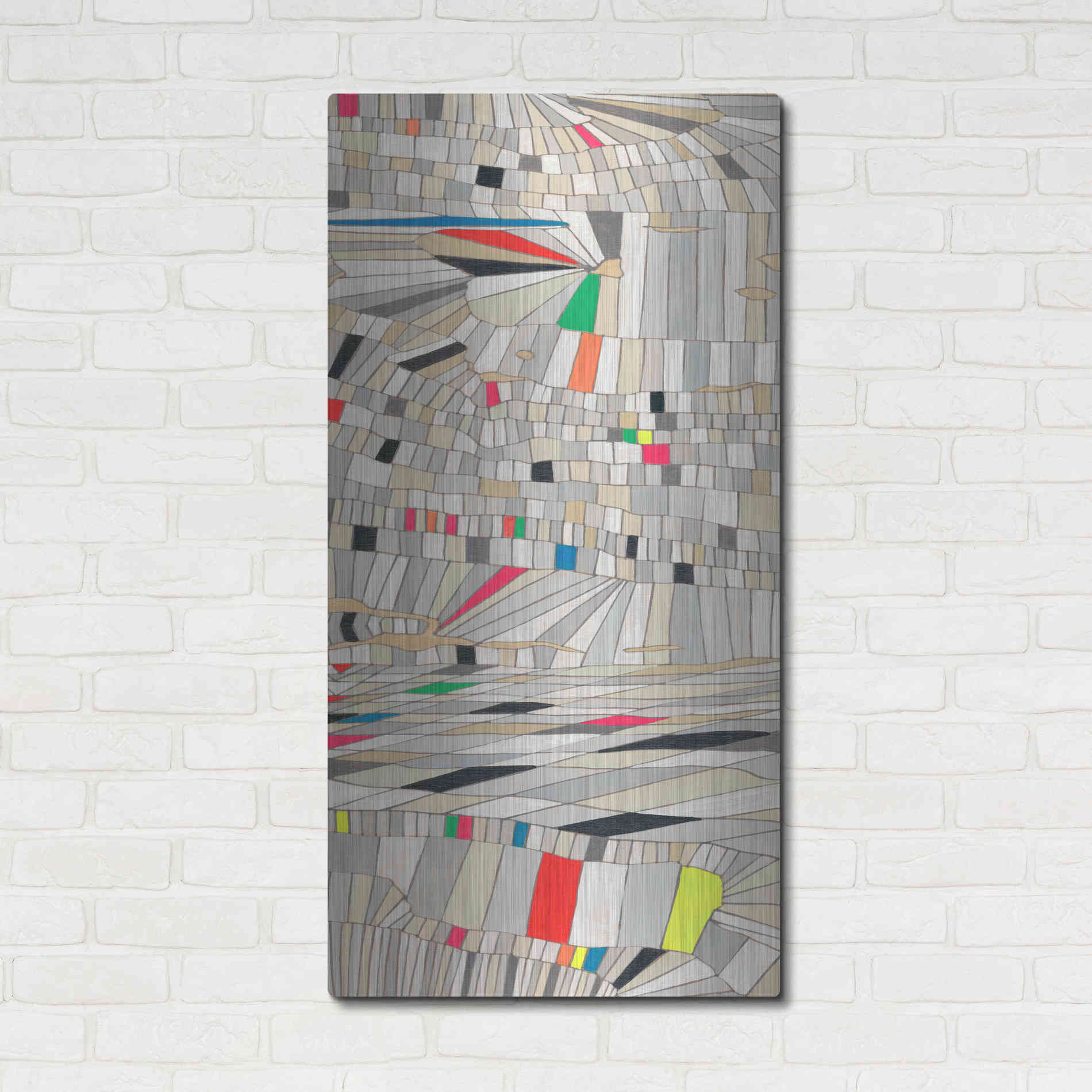 Luxe Metal Art 'Hifi Grain II' by Nikki Galapon, Metal Wall Art,24x48