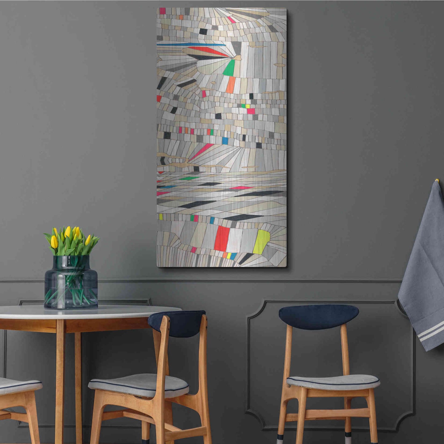 Luxe Metal Art 'Hifi Grain II' by Nikki Galapon, Metal Wall Art,24x48