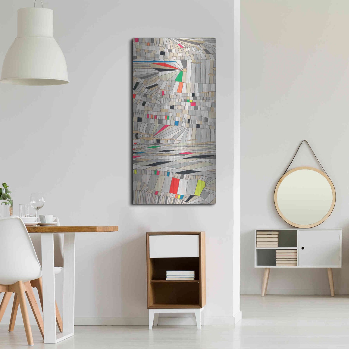 Luxe Metal Art 'Hifi Grain II' by Nikki Galapon, Metal Wall Art,24x48