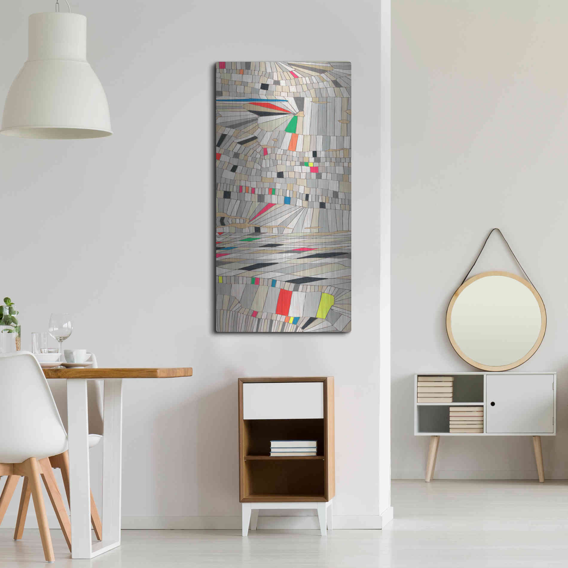 Luxe Metal Art 'Hifi Grain II' by Nikki Galapon, Metal Wall Art,24x48