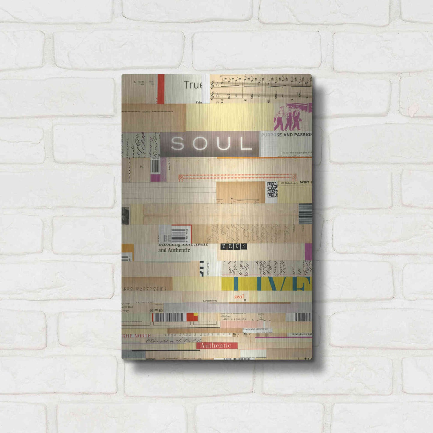 Luxe Metal Art 'True III' by Nikki Galapon, Metal Wall Art,12x16