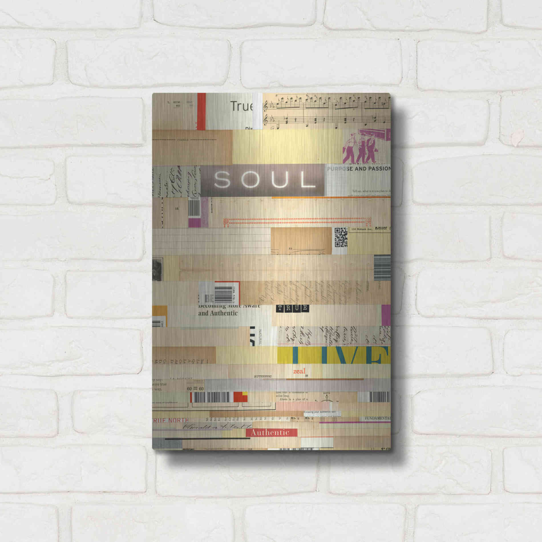 Luxe Metal Art 'True III' by Nikki Galapon, Metal Wall Art,12x16