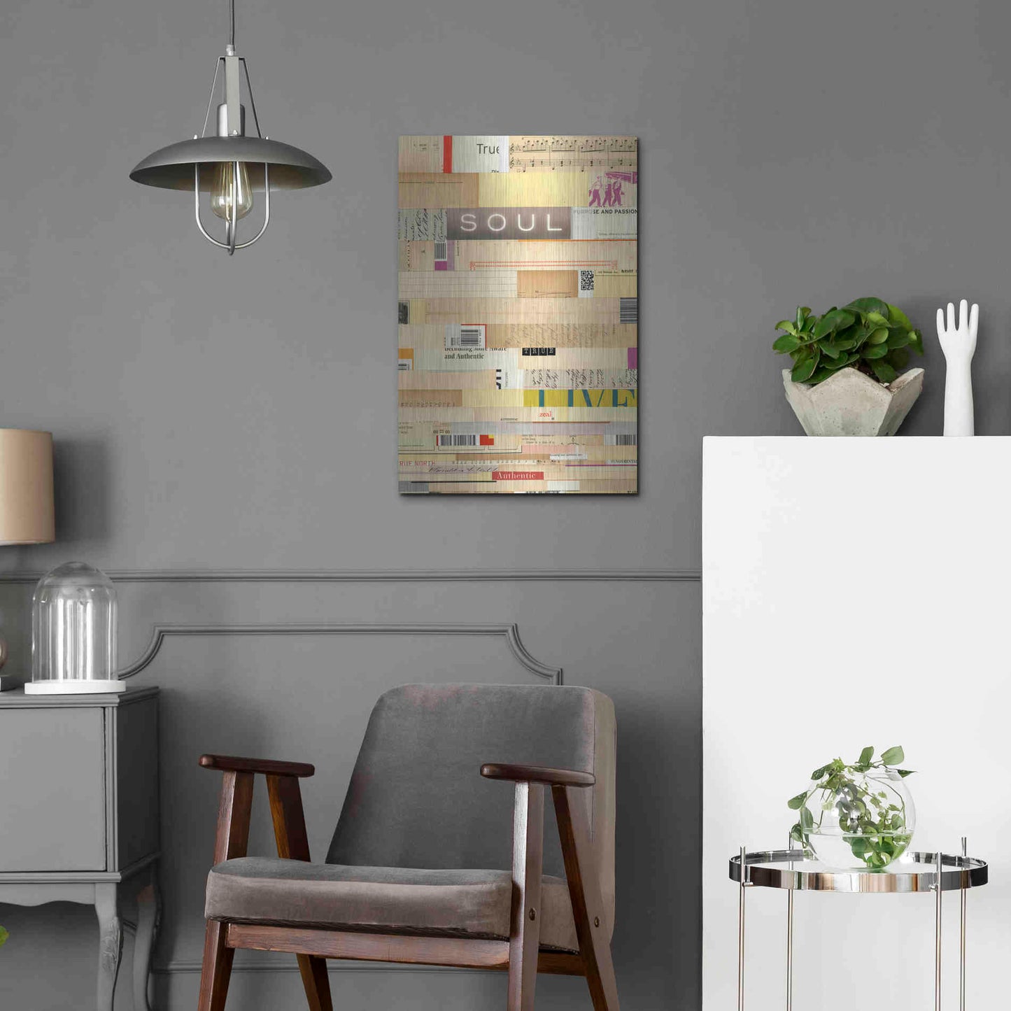 Luxe Metal Art 'True III' by Nikki Galapon, Metal Wall Art,16x24