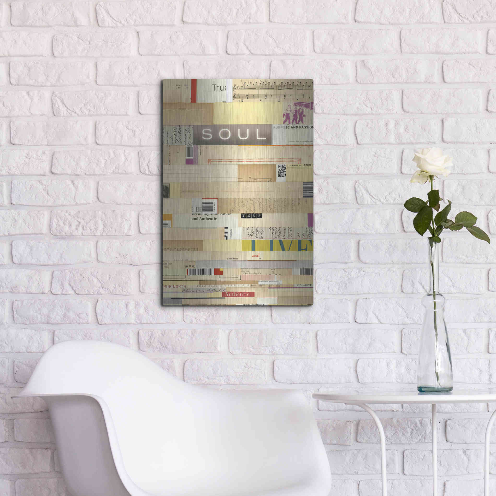 Luxe Metal Art 'True III' by Nikki Galapon, Metal Wall Art,16x24