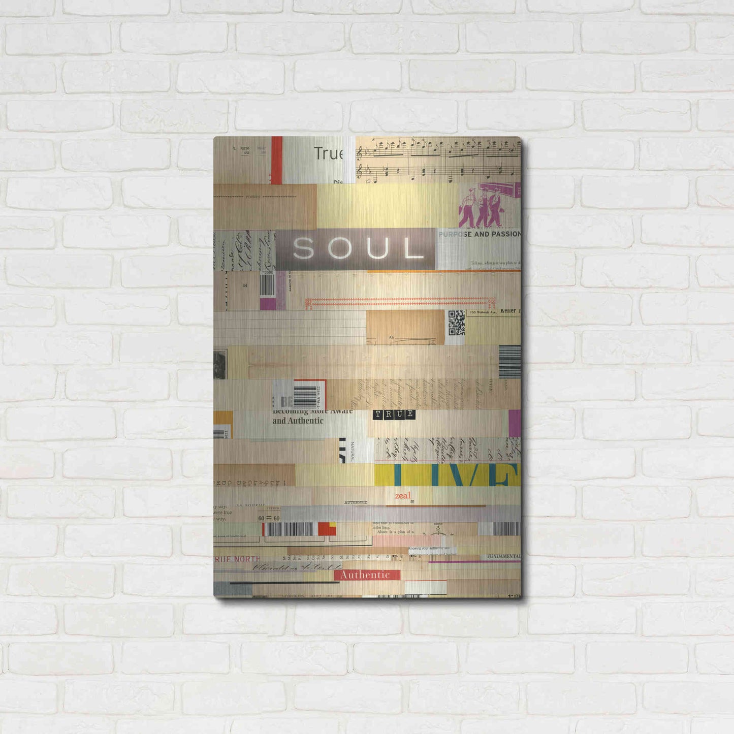 Luxe Metal Art 'True III' by Nikki Galapon, Metal Wall Art,24x36