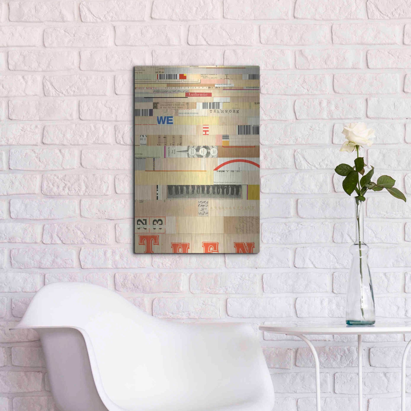 Luxe Metal Art 'True IV' by Nikki Galapon, Metal Wall Art,16x24