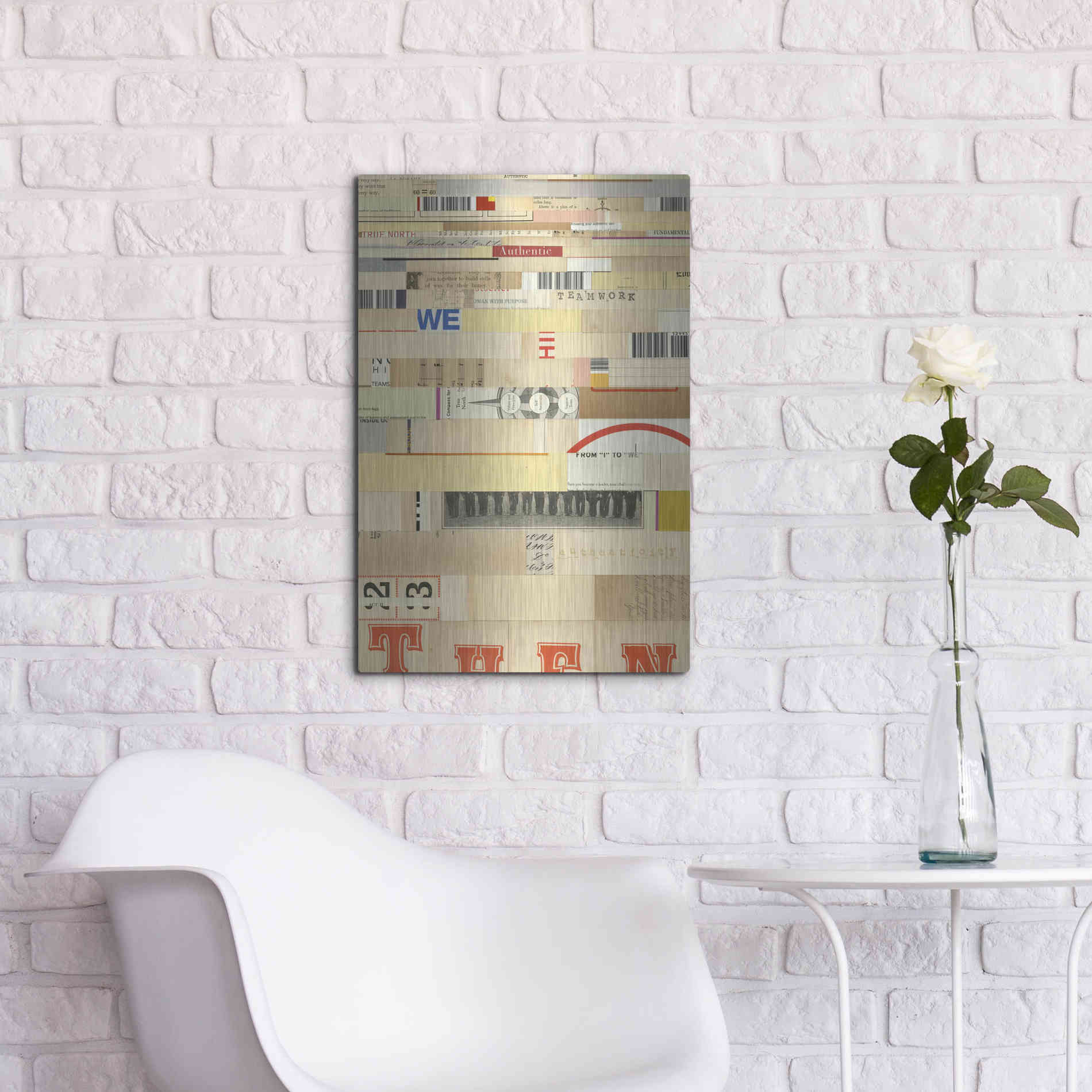 Luxe Metal Art 'True IV' by Nikki Galapon, Metal Wall Art,16x24