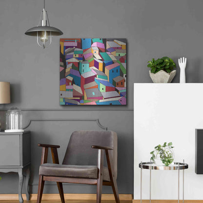 Luxe Metal Art 'Rooftops II' by Nikki Galapon, Metal Wall Art,24x24
