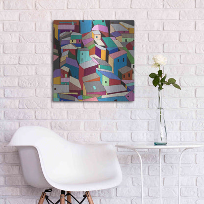 Luxe Metal Art 'Rooftops II' by Nikki Galapon, Metal Wall Art,24x24