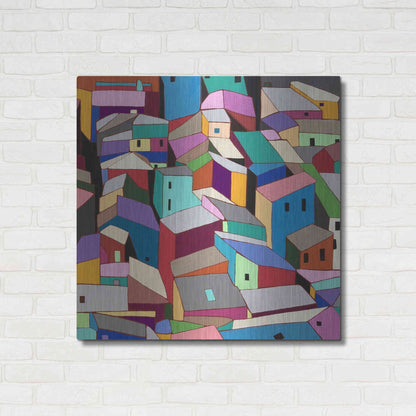 Luxe Metal Art 'Rooftops II' by Nikki Galapon, Metal Wall Art,36x36
