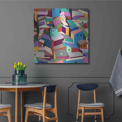Luxe Metal Art 'Rooftops II' by Nikki Galapon, Metal Wall Art,36x36