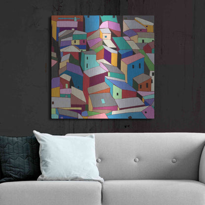 Luxe Metal Art 'Rooftops II' by Nikki Galapon, Metal Wall Art,36x36