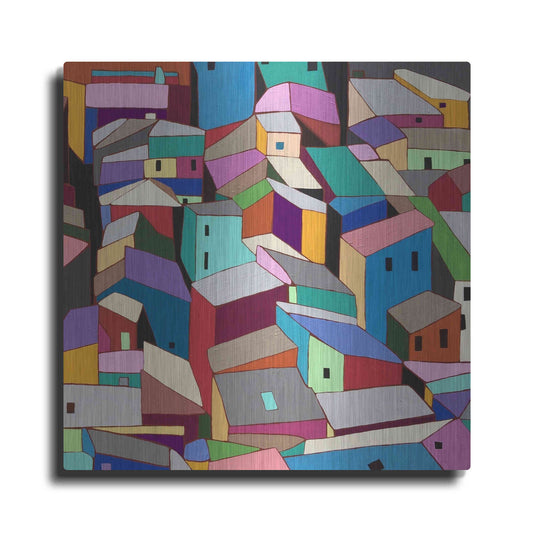 Luxe Metal Art 'Rooftops II' by Nikki Galapon, Metal Wall Art