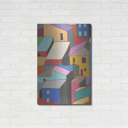 Luxe Metal Art 'Rooftops in Color II' by Nikki Galapon, Metal Wall Art,24x36