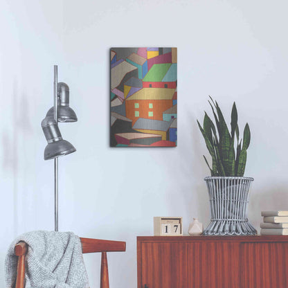 Luxe Metal Art 'Rooftops in Color III' by Nikki Galapon, Metal Wall Art,16x24