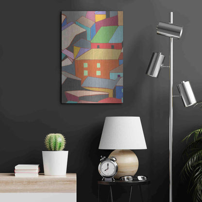 Luxe Metal Art 'Rooftops in Color III' by Nikki Galapon, Metal Wall Art,16x24