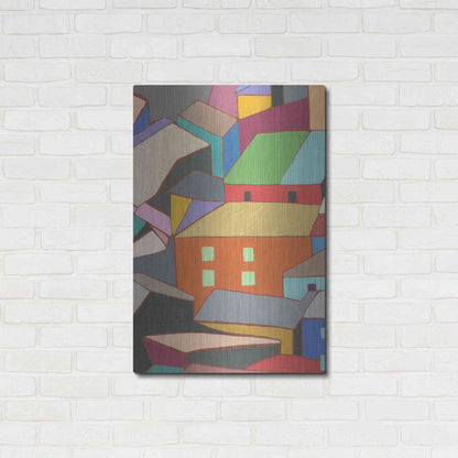 Luxe Metal Art 'Rooftops in Color III' by Nikki Galapon, Metal Wall Art,24x36