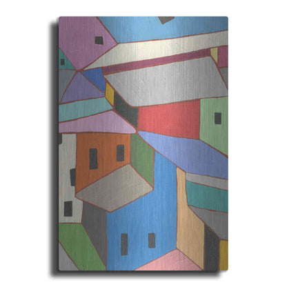Luxe Metal Art 'Rooftops in Color XII' by Nikki Galapon, Metal Wall Art