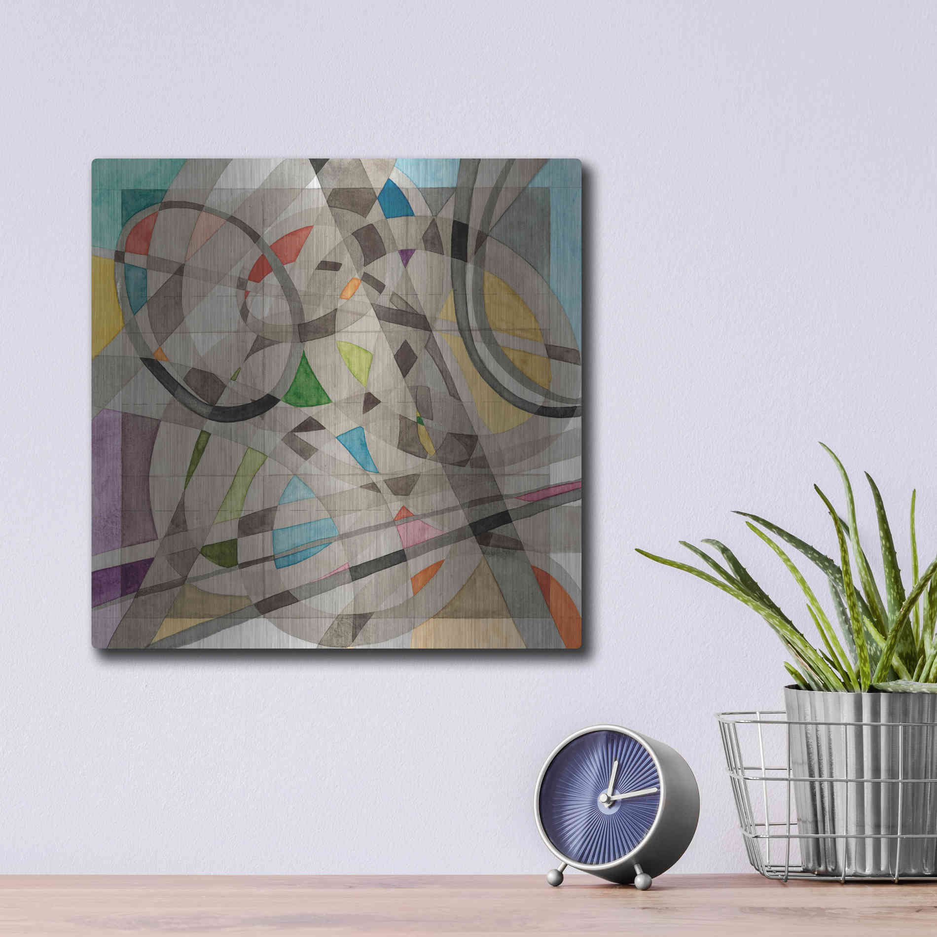 Luxe Metal Art 'Overpass' by Nikki Galapon, Metal Wall Art,12x12