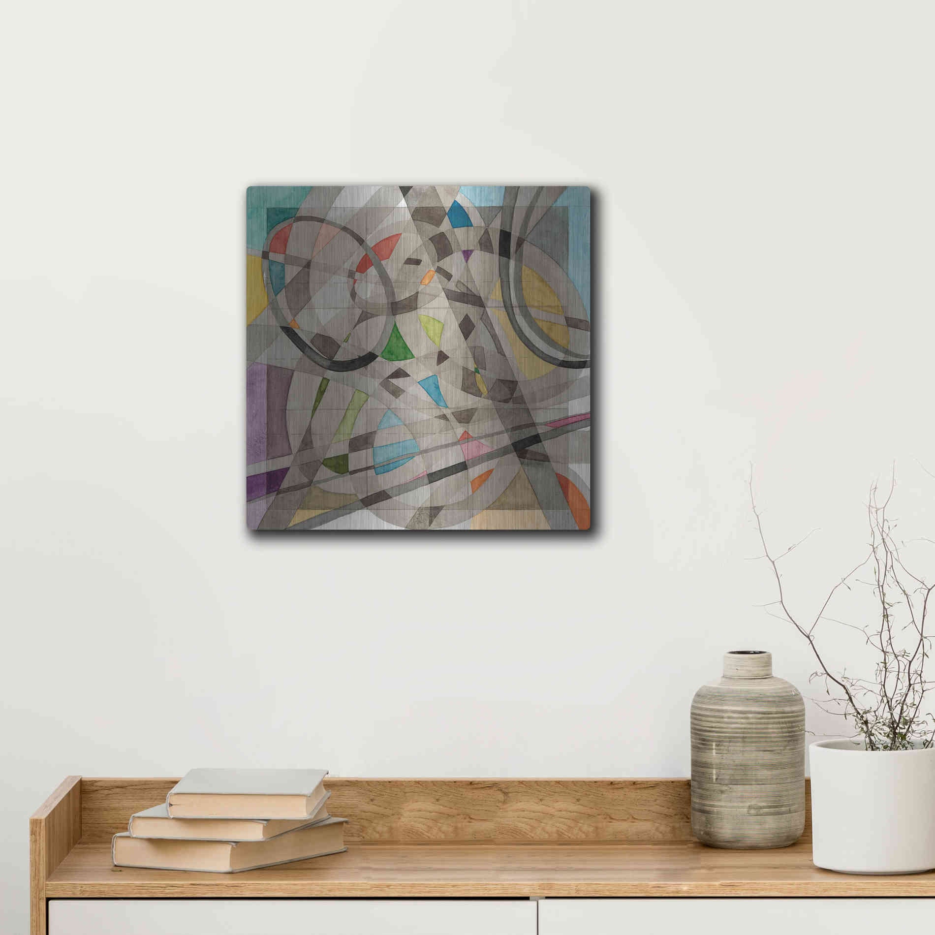 Luxe Metal Art 'Overpass' by Nikki Galapon, Metal Wall Art,12x12