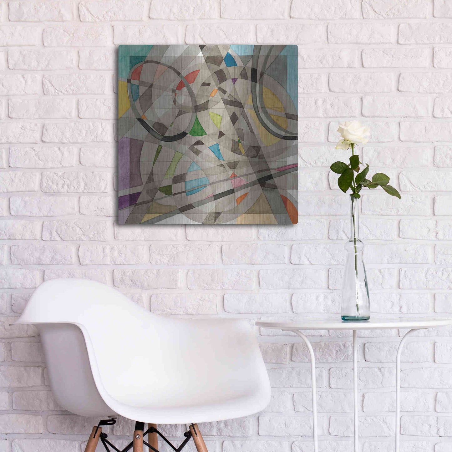 Luxe Metal Art 'Overpass' by Nikki Galapon, Metal Wall Art,24x24