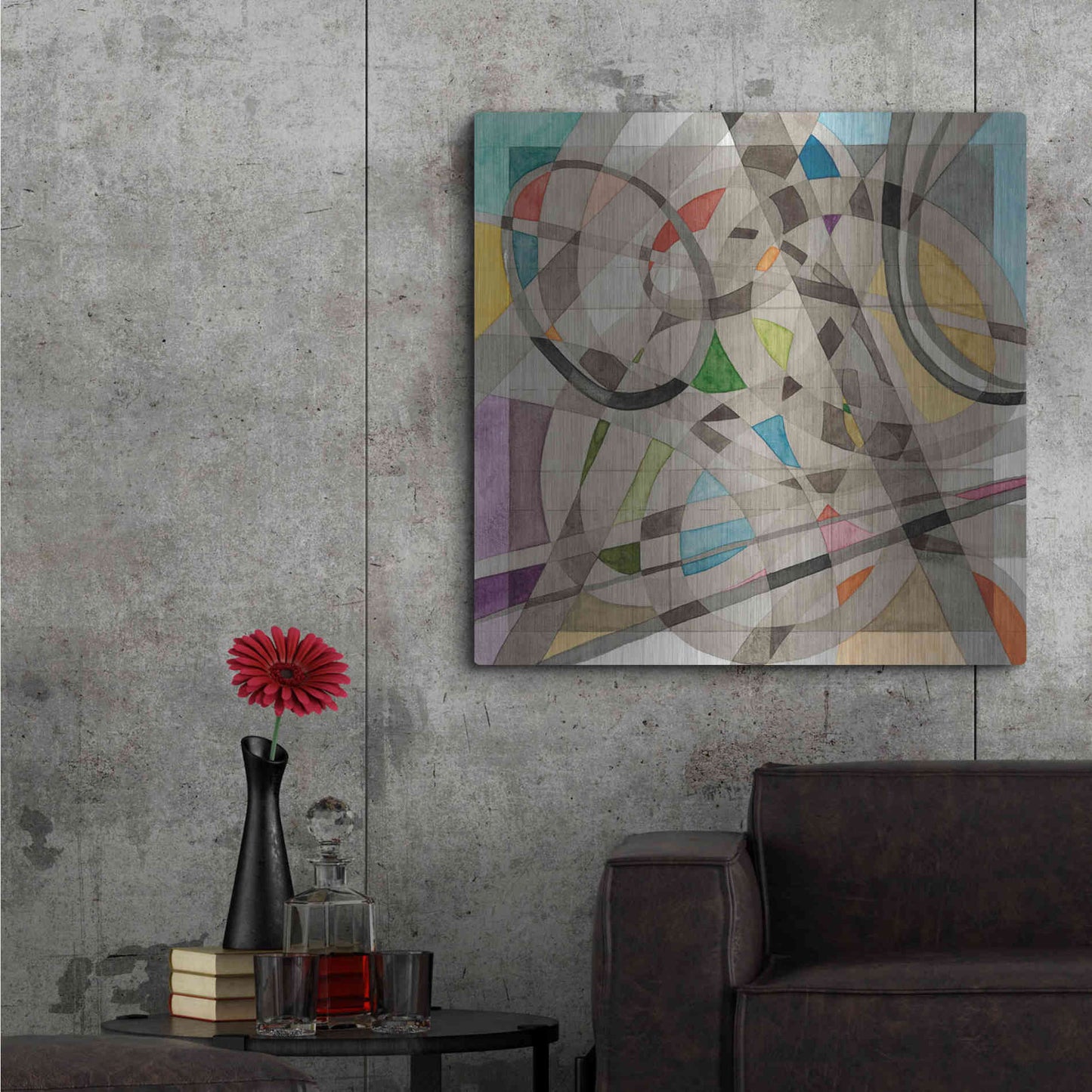 Luxe Metal Art 'Overpass' by Nikki Galapon, Metal Wall Art,36x36