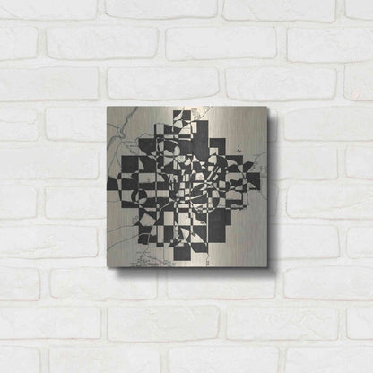 Luxe Metal Art 'Modern Map of Atlanta' by Nikki Galapon, Metal Wall Art,12x12