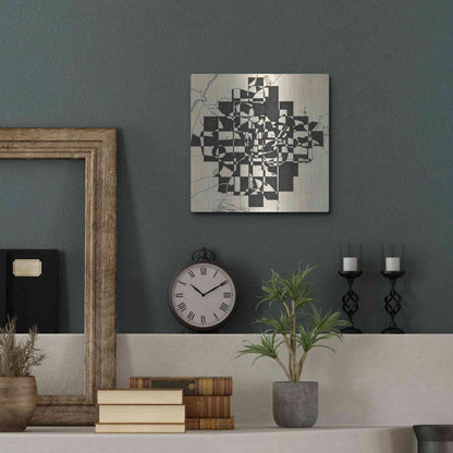 Luxe Metal Art 'Modern Map of Atlanta' by Nikki Galapon, Metal Wall Art,12x12