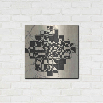 Luxe Metal Art 'Modern Map of Atlanta' by Nikki Galapon, Metal Wall Art,24x24