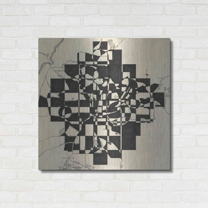 Luxe Metal Art 'Modern Map of Atlanta' by Nikki Galapon, Metal Wall Art,36x36
