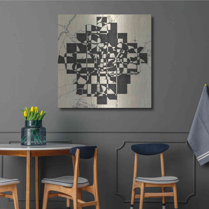 Luxe Metal Art 'Modern Map of Atlanta' by Nikki Galapon, Metal Wall Art,36x36